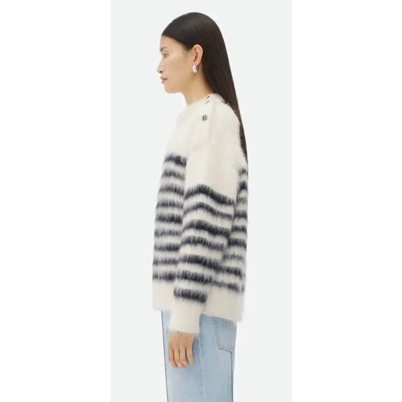 Bottega Veneta Striped Heavy Mariniere Mohair Sweater - Picture 3 of 11